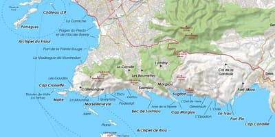 Marseille coğrafi harita