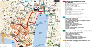 Marsilya Fransa turistik haritası